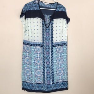 Preppy Tunic Dress with Green Seafoam Slip